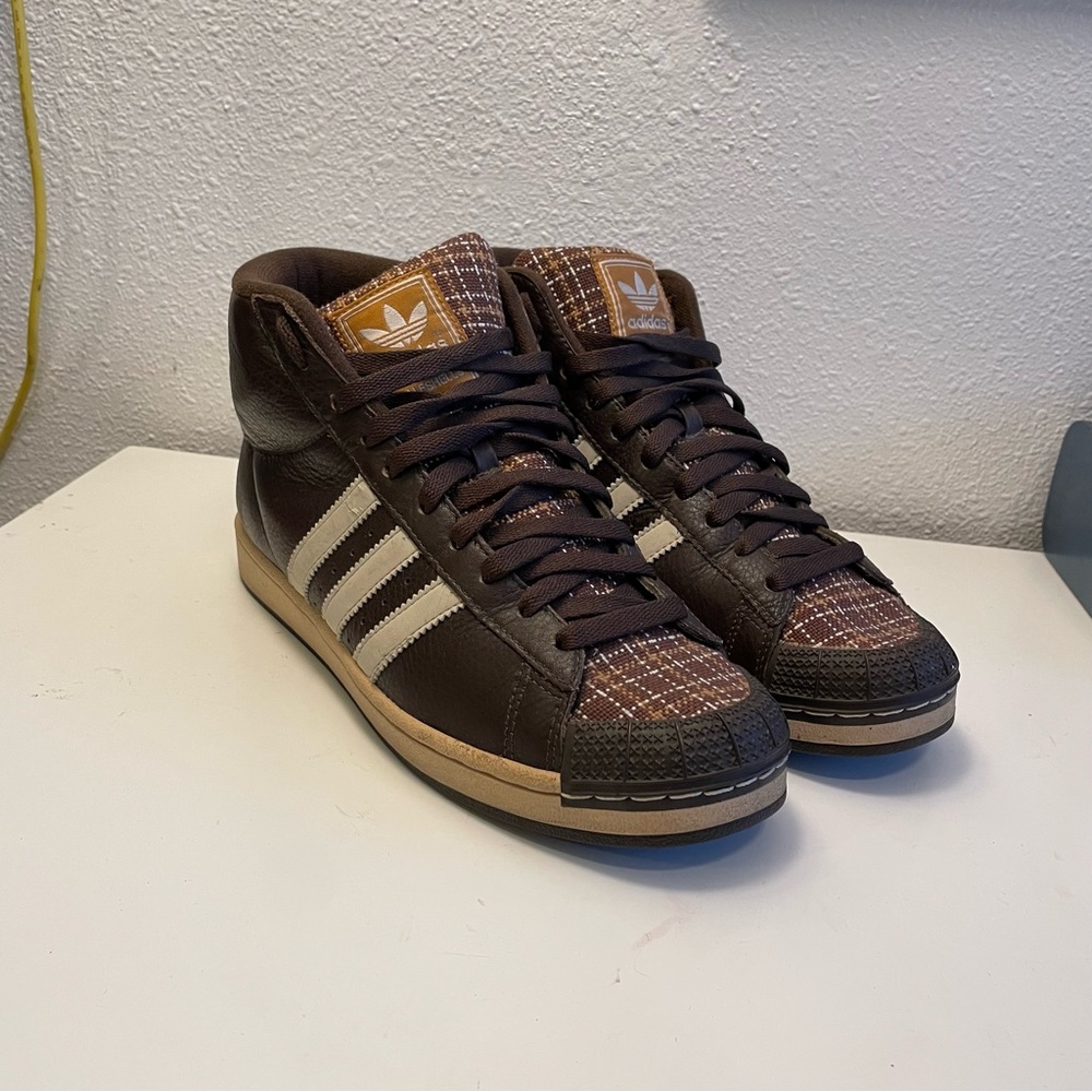 Brown Adidas sneakers